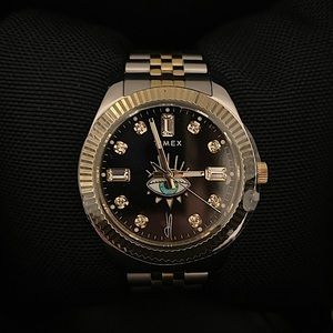 Jacquie Aiche Timex Watch, black two-tone